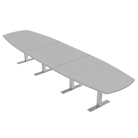 Skutchi Designs 45 in W, 166 in L, 29 in H, Engineered Wood Top, Grey HAR-ABOT-46X168-T-XD01